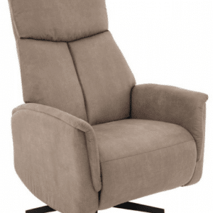 AARHUS Lænestol elektrisk med fodskammel i microfiber H114 cm - Sort/Taupe