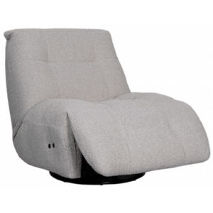 RELAX Lænestol elektrisk med fodskammel i bouclé H95 cm - Sort/Natur