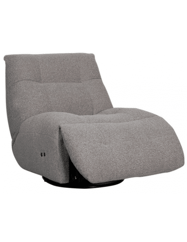 RELAX Lænestol elektrisk med fodskammel i bouclé H95 cm - Sort/Taupe