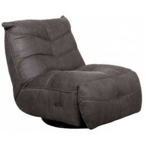 RELAX Lænestol elektrisk med fodskammel i microfiber H95 cm - Sort/Antracit