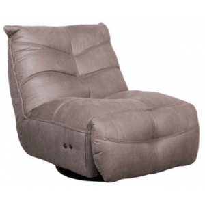 RELAX Lænestol elektrisk med fodskammel i microfiber H95 cm - Sort/Taupe